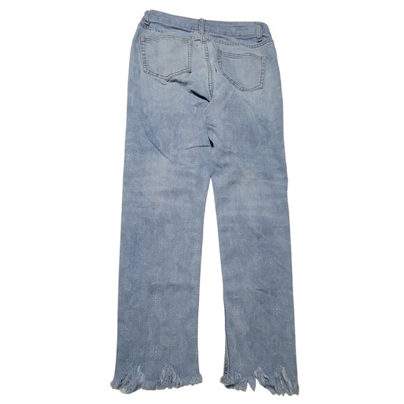 Westport Ankle Jeans Womens Size 2 Low Rise Light Wash Raw Hems Denim Pants - Picture 3 of 8